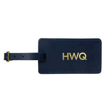 Personalized Sewn Leather Luggage Tag