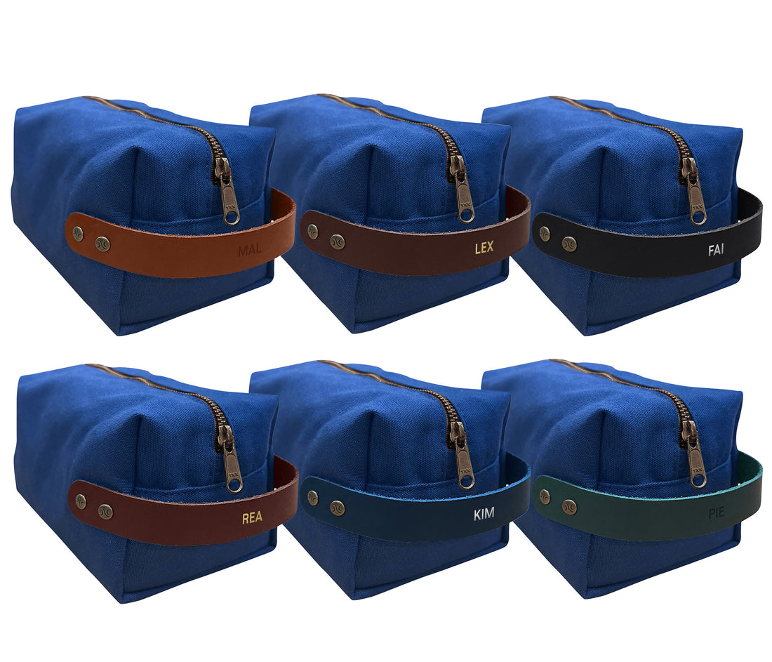 Personalized Canvas and Leather Dopp Kit