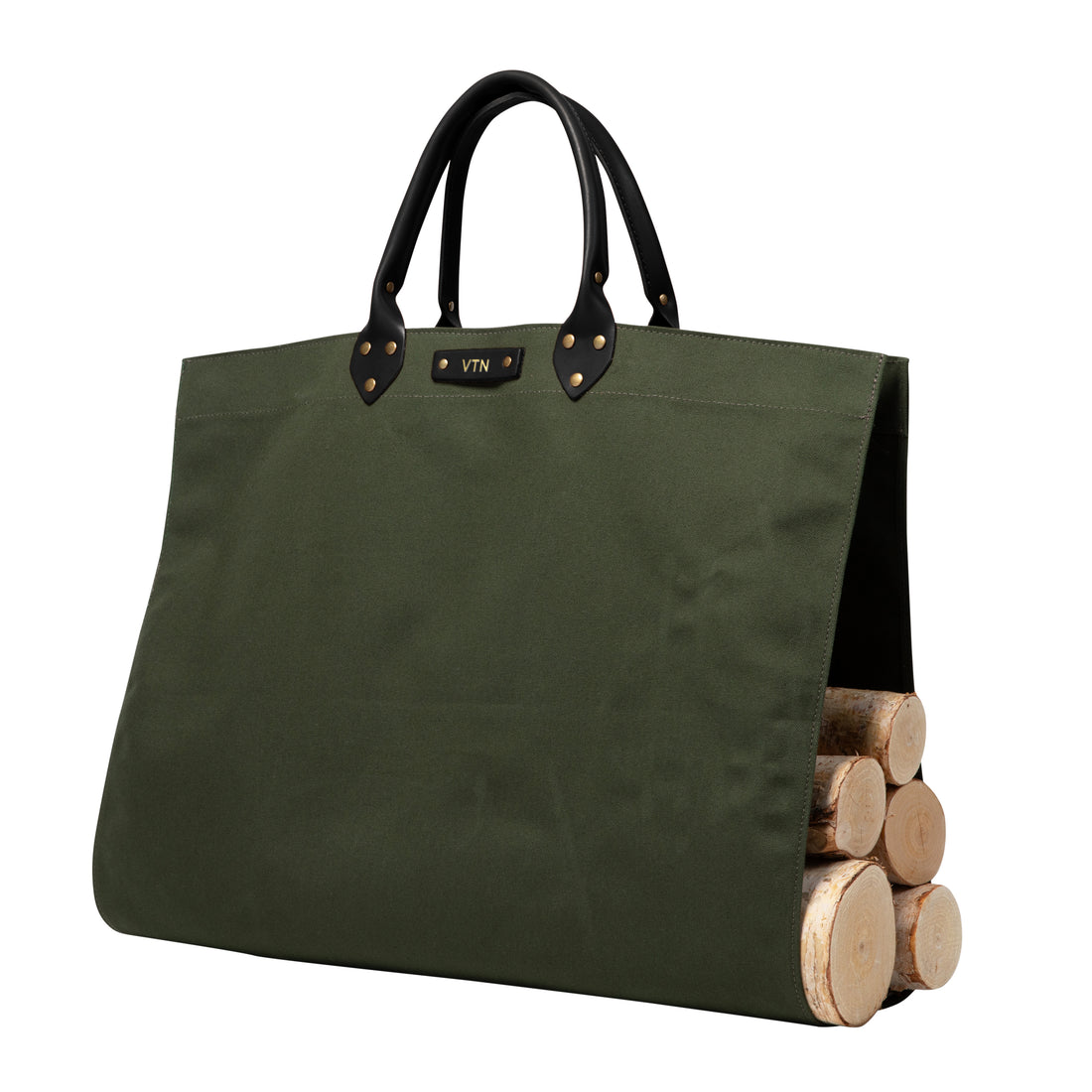 Personalized Canvas Log Carrier