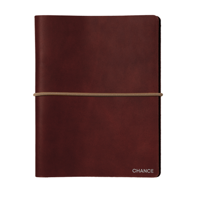 Refillable Large Notebook Sleeve with Stretch Cord | Handmade in the USA