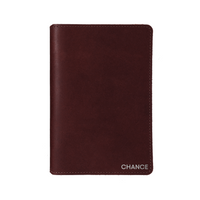 Personalized Leather A5 Journal Cover: USA Made Monogrammed Notebook