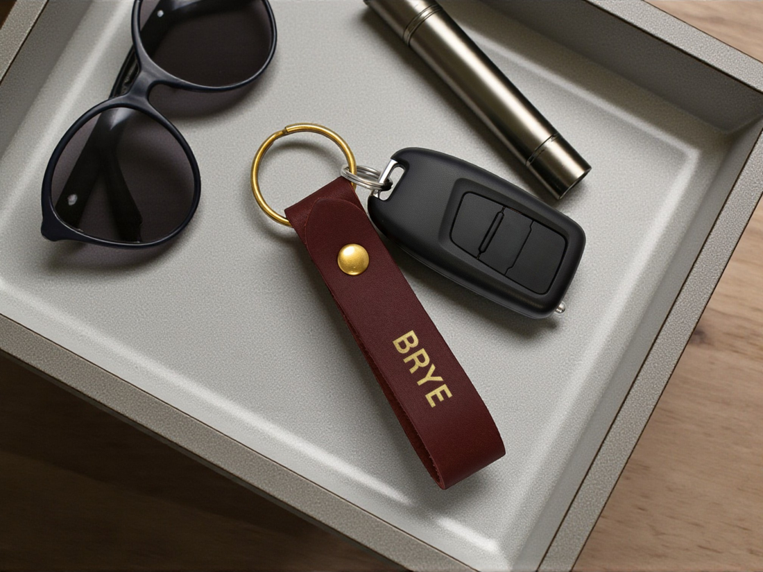 Personalized Leather Keychain