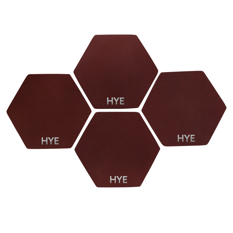 Personalized Leather Hexagon Coasters - Set of 4