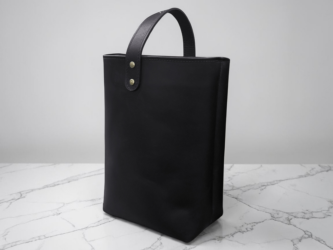 Leather Double Wine Carrier | Handcrafted Personalized Wine Tote