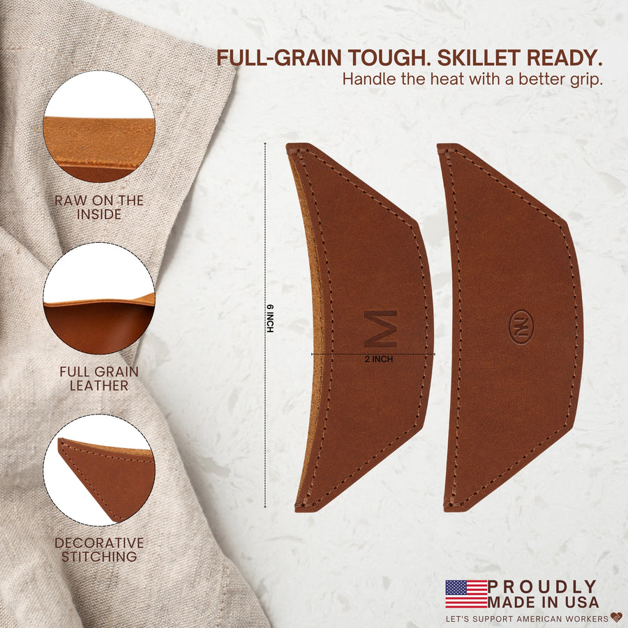 Leather Pot Handle Set of 2