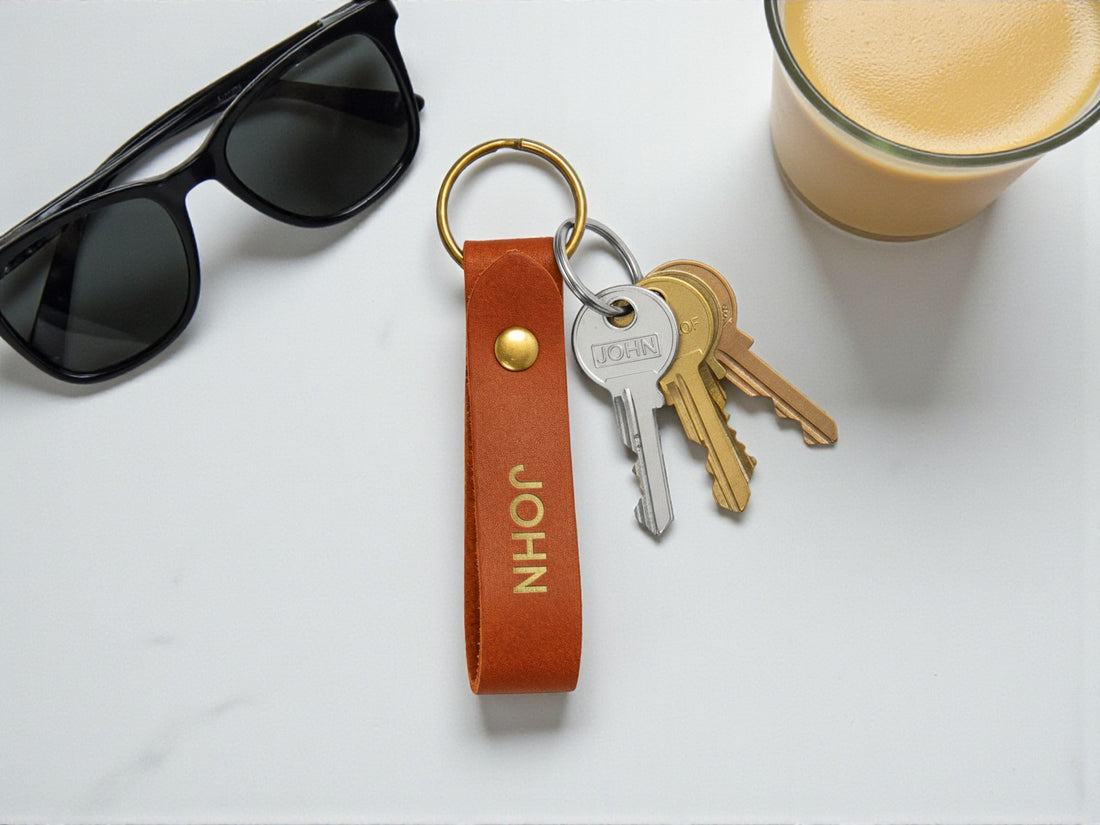 Personalized Leather Keychain