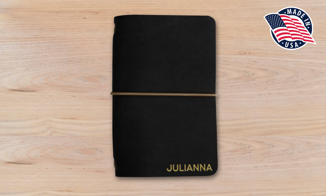 Refillable Small Notebook Sleeve with Stretch Cord | Handmade in the USA
