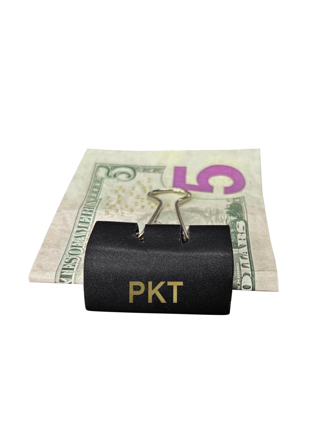Personalized Leather Clip Money Holder