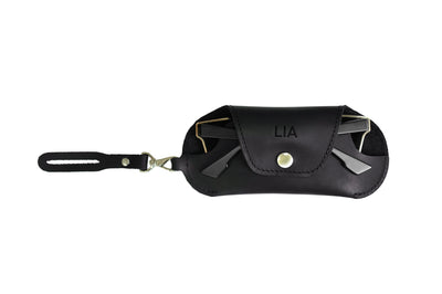 Personalized Leather Sunglasses Keychain