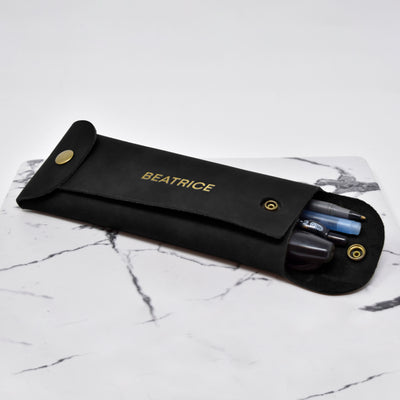 Personalized Leather Pencil Case