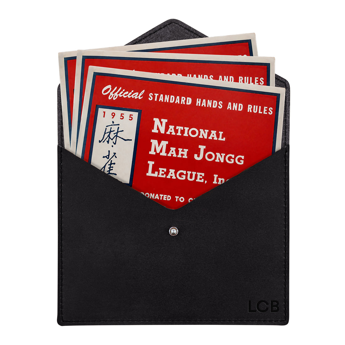 Personalized Leather Mahjong Card Holder