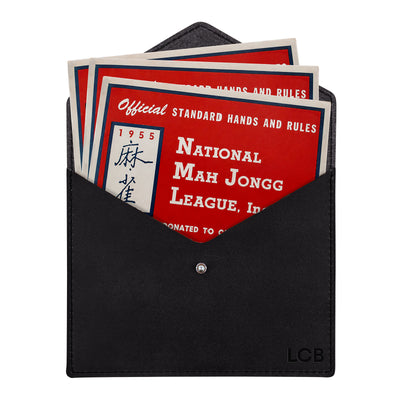 Personalized Leather Mahjong Card Holder