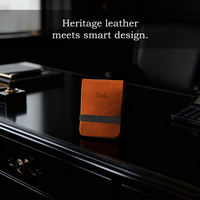 Leather Card Wallet with Elastic Band