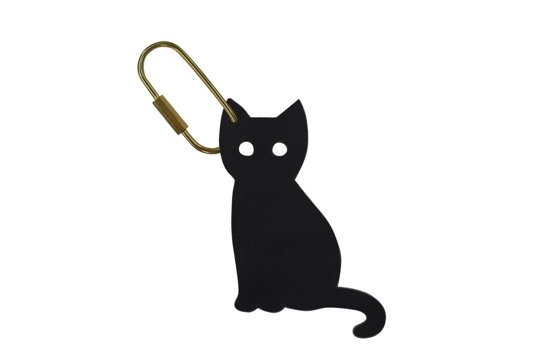 Handcrafted Leather Cat Bag Charm