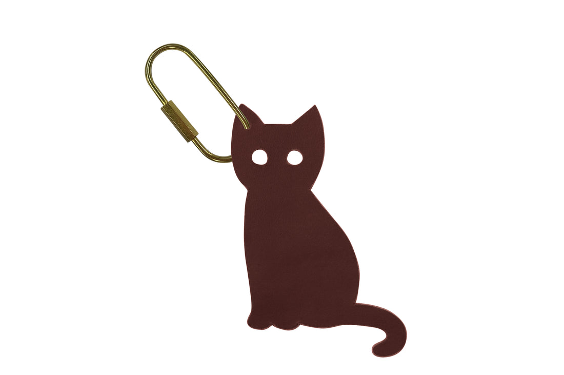 Handcrafted Leather Cat Bag Charm