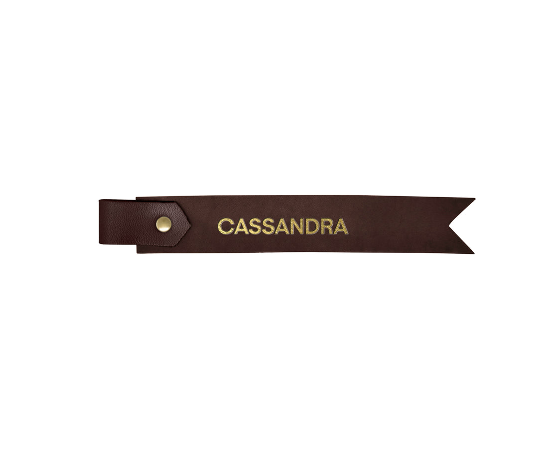 Two-Tone Personalized Leather Bookmark