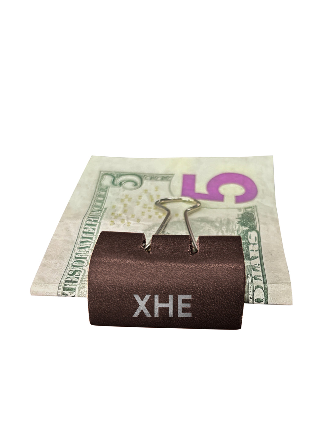 Personalized Leather Clip Money Holder