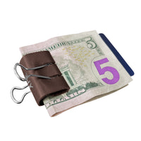 Personalized Leather Clip Money Holder