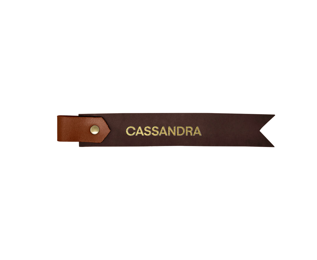 Two-Tone Personalized Leather Bookmark