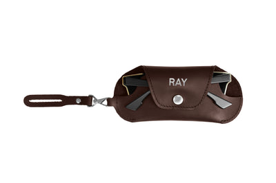 Personalized Leather Sunglasses Keychain
