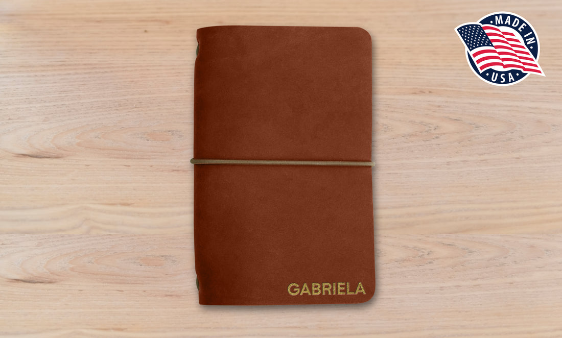 Refillable Small Notebook Sleeve with Stretch Cord | Handmade in the USA