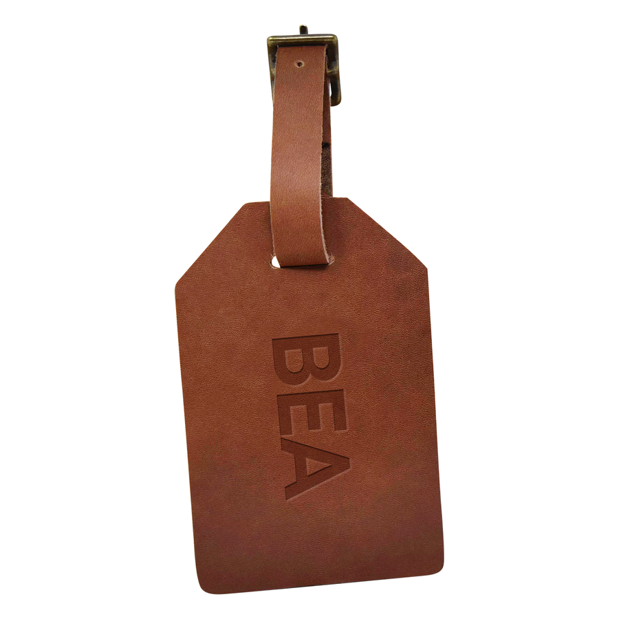 Personalized Leather Luggage Tag