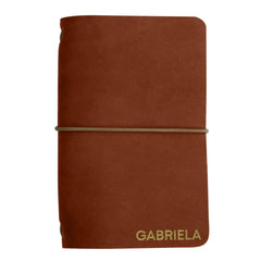 Small leather traveler's notebook in copper