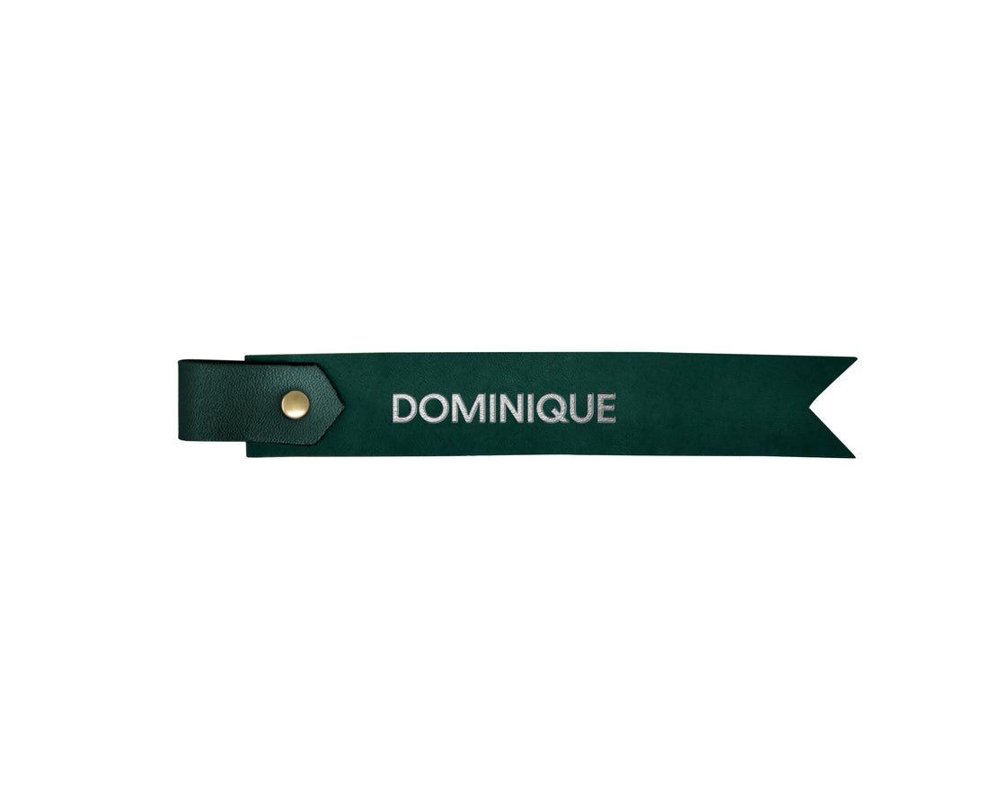 Two-Tone Personalized Leather Bookmark