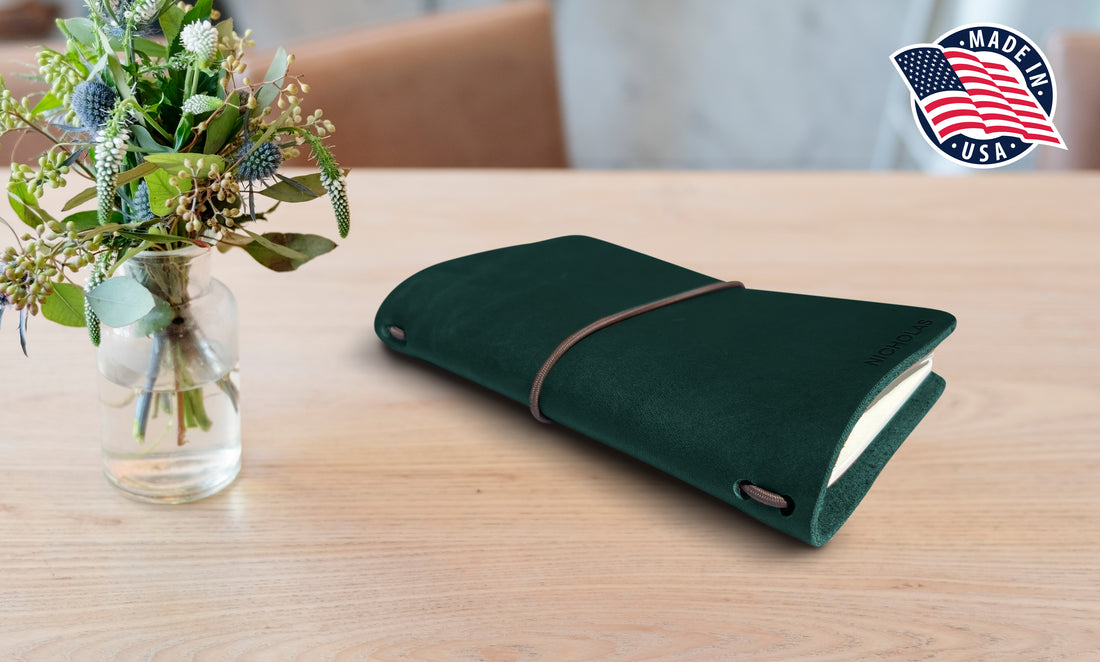 Refillable Small Notebook Sleeve with Stretch Cord | Handmade in the USA