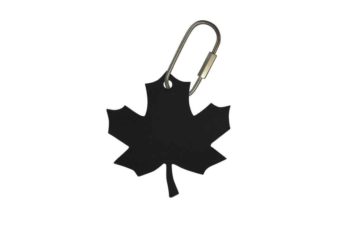 Handcrafted Leather Maple Leaf Bag Charm