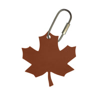Handcrafted Leather Maple Leaf Bag Charm