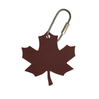 Handcrafted Leather Maple Leaf Bag Charm