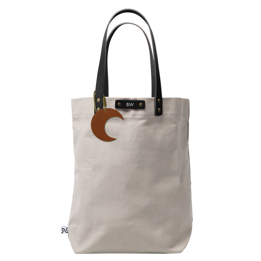Handcrafted Leather Crescent Moon Bag Charm