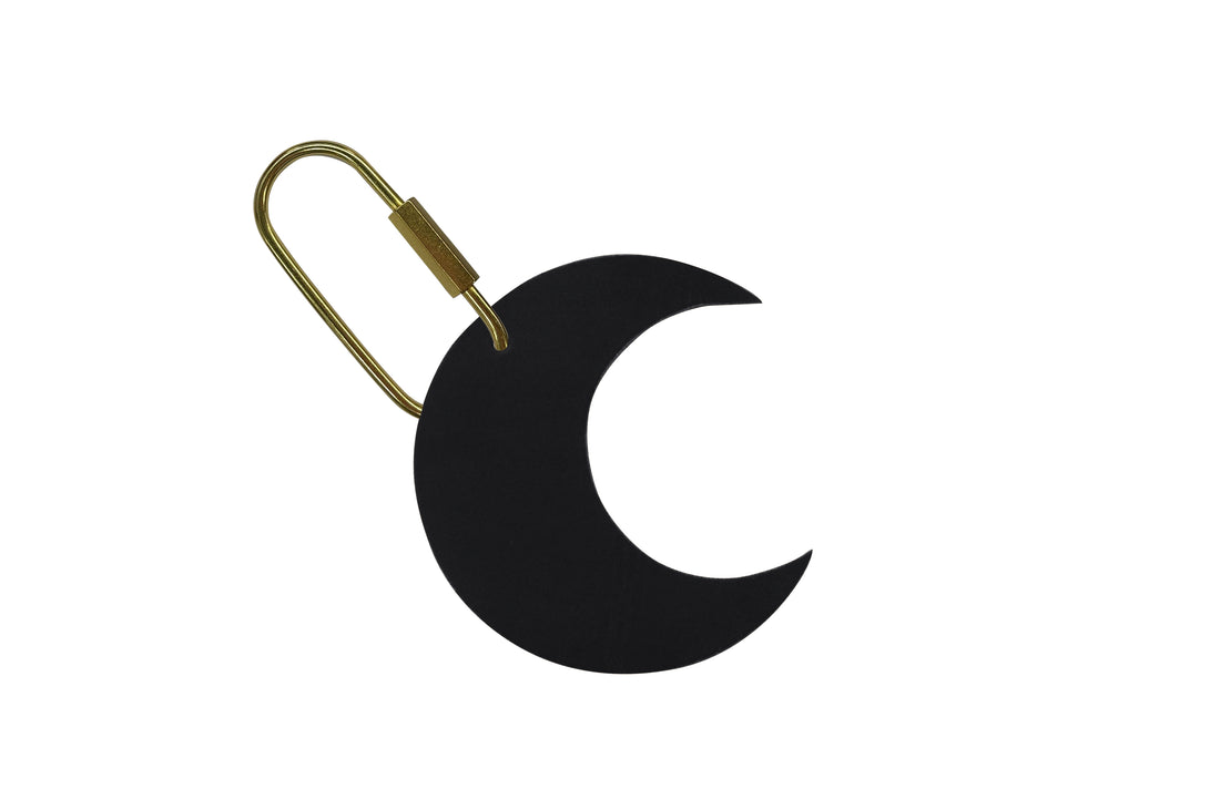 Handcrafted Leather Crescent Moon Bag Charm