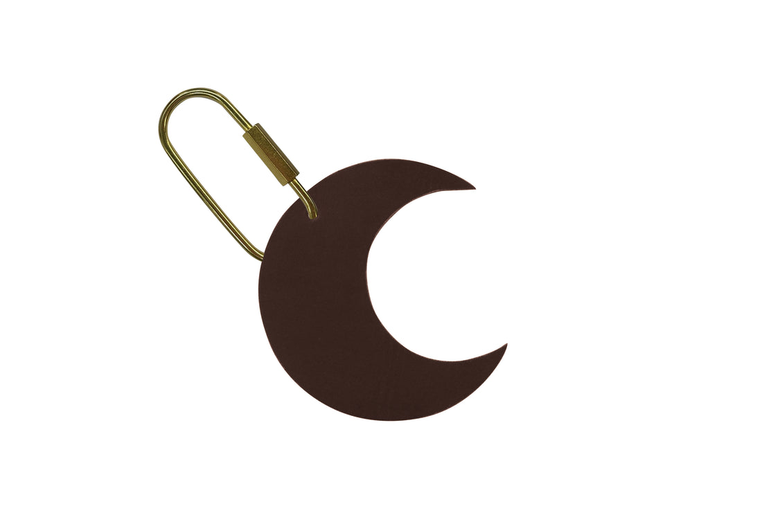 Handcrafted Leather Crescent Moon Bag Charm