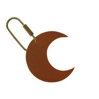 Handcrafted Leather Crescent Moon Bag Charm
