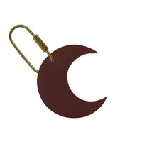 Handcrafted Leather Crescent Moon Bag Charm
