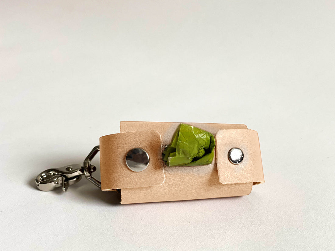 Personalized Leather Dog Waste Bag Holder
