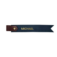 Two-Tone Personalized Leather Bookmark