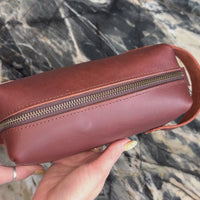 Personalized Leather Dopp Kit