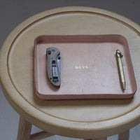 Molded Leather Valet Tray.
