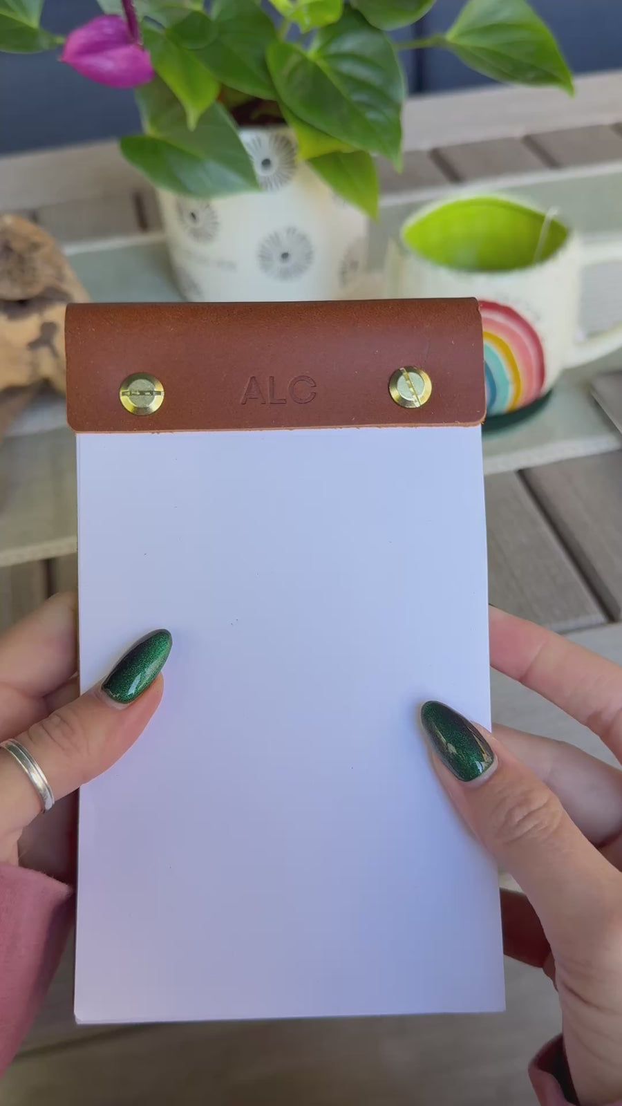 Personalized Leather Notepad