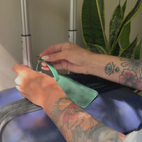 Personalized Sewn Leather Luggage Tag