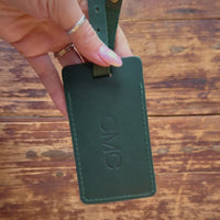 Personalized Sewn Leather Luggage Tag