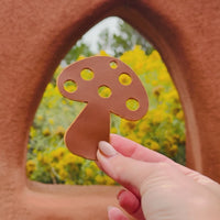 Video of the leather mushroom bag charm