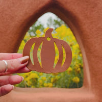 Video of the leather pumpkin bag charm