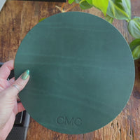 Personalized Round Leather Mouse Pad