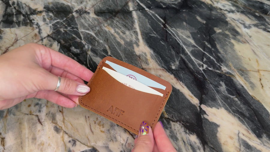 Personalized Leather Card Wallet. Personalized Leather Credit Card –  Northwind Supply