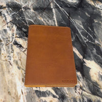 Personalized Leather A5 Journal Cover: USA Made Monogrammed Notebook