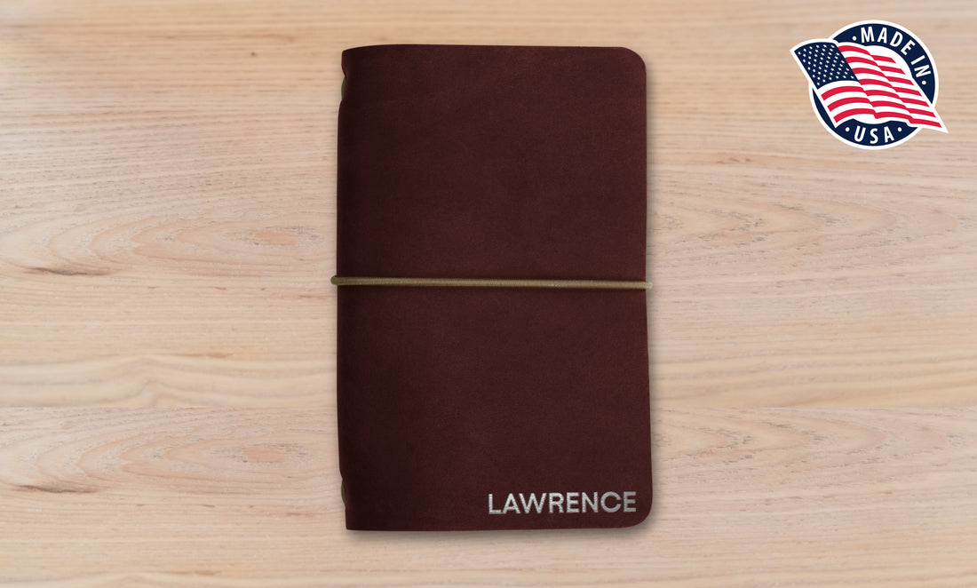Refillable Small Notebook Sleeve with Stretch Cord | Handmade in the USA